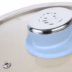 Swan Blue Retro 3pce Saucepan Set 16cm/18cm/20cm with Glass Lids, Non-Stick & Compatible with Induction Hobs - Additional view 5