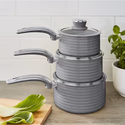 Swan Retro 3 Piece Saucepan Set