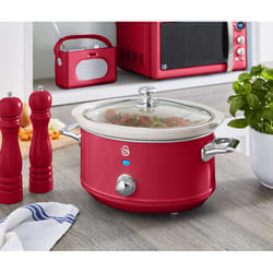Swan 3.5L Slow Cooker Retro Red