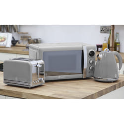 Swan Retro Kitchen Triple Pack | Includes Toaster, Kettle & Microwave - Grey