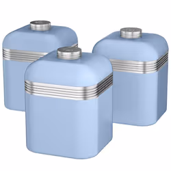 4pc Swan Retro Kitchen Storage Set - Blue