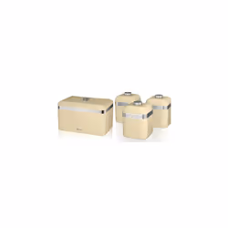 4pc Swan Retro Kitchen Storage Set - Cream