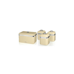 4pc Swan Retro Kitchen Storage Set - Cream
