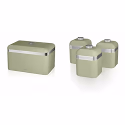 4pc Swan Retro Kitchen Storage Set - Green