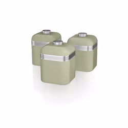 4pc Swan Retro Kitchen Storage Set - Green
