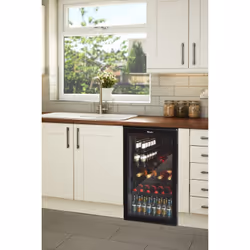 Swan 80L Black Undercounter Fridge