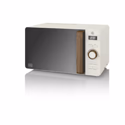 Swan SM22036WHTN, Countertop, Solo microwave, 20 L, 800 W, Built-in display, Buttons, Rotary