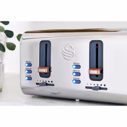 Swan ST14620WHTN toaster 6 4 slice(s) 1500 W Stainless steel, White - Additional view 6