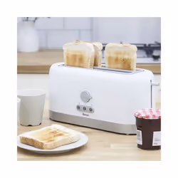 Swan 4 Slice Long Slot Toaster - White