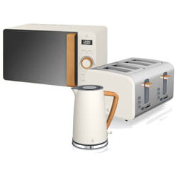 Swan Nordic 20L Digital Microwave, 1.7L Jug Kettle & 4-Slice Toaster - White