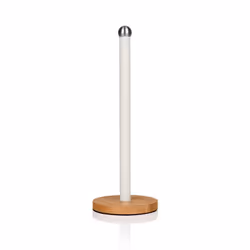 Swan Nordic Towel Pole with Bamboo Base - White