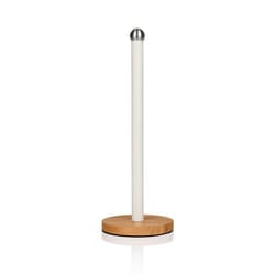Swan Nordic Towel Pole with Bamboo Base - White