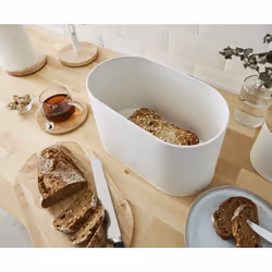 Swan Nordic Set Mug Tree, Towel Pole, Bread Bin & 3 Canisters - White