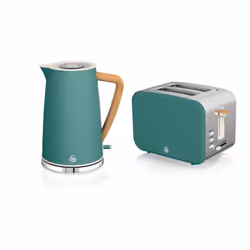 2pc Swan Nordic Toaster & Kettle Set - Pine Green