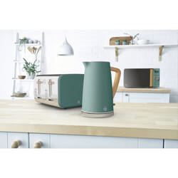 Swan Nordic 20L Digital Microwave, 1.7L Jug Kettle & 4-Slice Toaster - Green