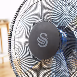 Swan 16" Silence Stand Fan, Household blade fan, Black, Floor, Metal, Plastic, 42 dB, 40.6 cm
