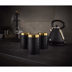 Swan Set of 3 Diamond Canisters