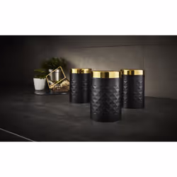 Swan Set of 3 Diamond Canisters