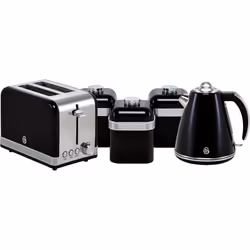 Swan Retro STRP3022BN Kettle And Toaster Set - Black