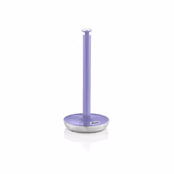 Swan Retro Towel Pole and Mug Tree Set 6 Mug Capacity Non-Slip Bases Kitchen Storage Easy Clean - Purple