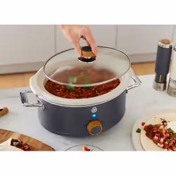 Swan Nordic Slow Cooker with 3 Temperature Settings Matte Grey - Additional view 6