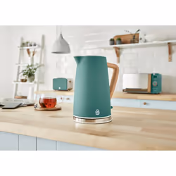 Swan Nordic 1.7 Litre Jug Kettle, 4 Slice Toaster & Microwave 800W LED Freestanding - Green