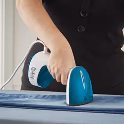 SI12030N Foldable Garment Steamer with Removable Brush Attachments, Lightweight, 120ml Water Tank, 1470 Watts, White and Blue - Additional view 5
