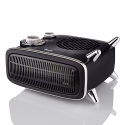 Swan SH27020N Vertical Fan Heater, 2 Heat Settings, Adjustable Thermostat, 2000W, Black and Chrome