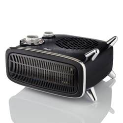 Swan SH27020N Vertical Fan Heater, 2 Heat Settings, Adjustable Thermostat, 2000W, Black and Chrome