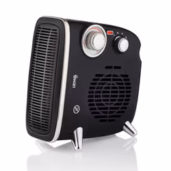 Swan SH27020N Vertical Fan Heater, 2 Heat Settings, Adjustable Thermostat, 2000W, Black and Chrome