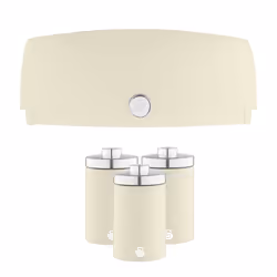 Swan TownHouse Bread Bin & Canisters Kitchen Set (Cream)