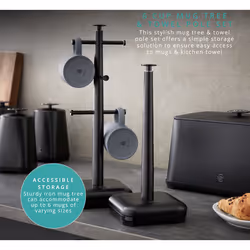 Swan Stealth Towel Pole & Mug Tree Set SWKA18522BLKN (Black) - Additional view 4