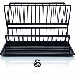 Swan Stealth 15 Plate Collapsible Dish Rack with Removable Drip Tray