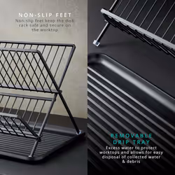 Swan Stealth 15 Plate Collapsible Dish Rack with Removable Drip Tray - Additional view 5