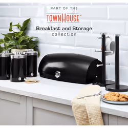 Swan TownHouse Towel Pole & Mug Tree Kitchen Set SWKA18531BLK (Black)