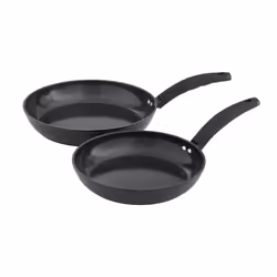 Swan Stealth 2 Piece Forged Aluminium Frying Pan Set, Black SWPS2021BLKN