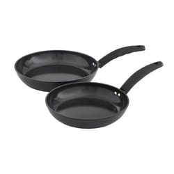 Swan Stealth 2 Piece Forged Aluminium Frying Pan Set, Black SWPS2021BLKN