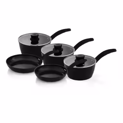 Swan Stealth 5 Piece Cookware Set, Black SWPS5021BLKN