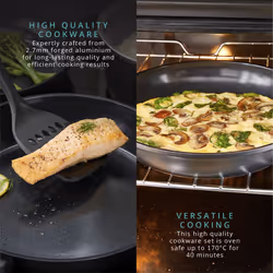 Swan Stealth 5 Piece Cookware Set, Black SWPS5021BLKN