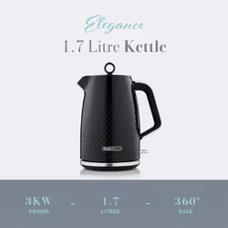 Swan Elegance electric kettle 1.7 L 3000 W Black