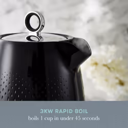 Swan Elegance electric kettle 1.7 L 3000 W Black