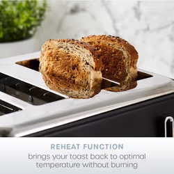 Swan Serenity Toaster 4 slices 2100 W 6 Levels of toasting Plastic Black - Additional view 7