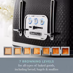 Swan Elegance Toaster 4 slices 2100 W 7 browning levels Plastic Black - Additional view 5