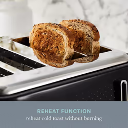 Swan Elegance Toaster 4 slices 2100 W 7 browning levels Plastic Black - Additional view 7