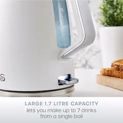 Swan Serenity Electric kettle 1.7 L 3000 W Plastic Boil dry protection White - Additional view 6