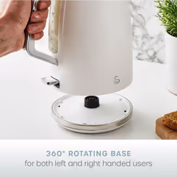 Swan Serenity Electric kettle 1.7 L 3000 W Plastic Boil dry protection White - Additional view 7