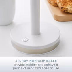 Swan Serenity Towel Pole and Mug Tree Set, Matt Finish, Stainless Steel Accents and Non-Slip Bases, White SWKA18537WHT - Additional view 7