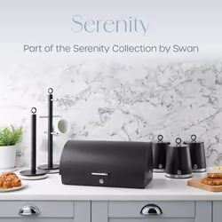 Swan Serenity Roll Top Bread Bin SWKA18535BLK (Black) - Additional view 7