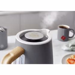 Swan Nordic Kitchen Set, 1.7L Fast Boil Kettle and 900W 2-Slice Toaster, Grey SK14610GRYN/ ST14610GRYN