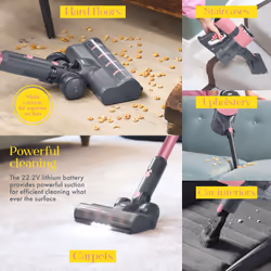 Swan SC15827QOC stick vacuum/electric broom Battery Dry Dust bag 0.6 L 180 W Pink 2200 Ah - Additional view 5
